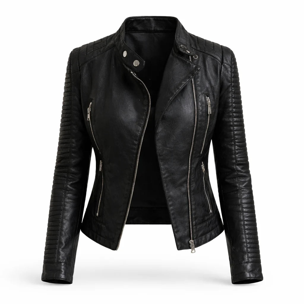 Vela Veste en Cuir | Coupe Ajustée, Cuir Souple 0