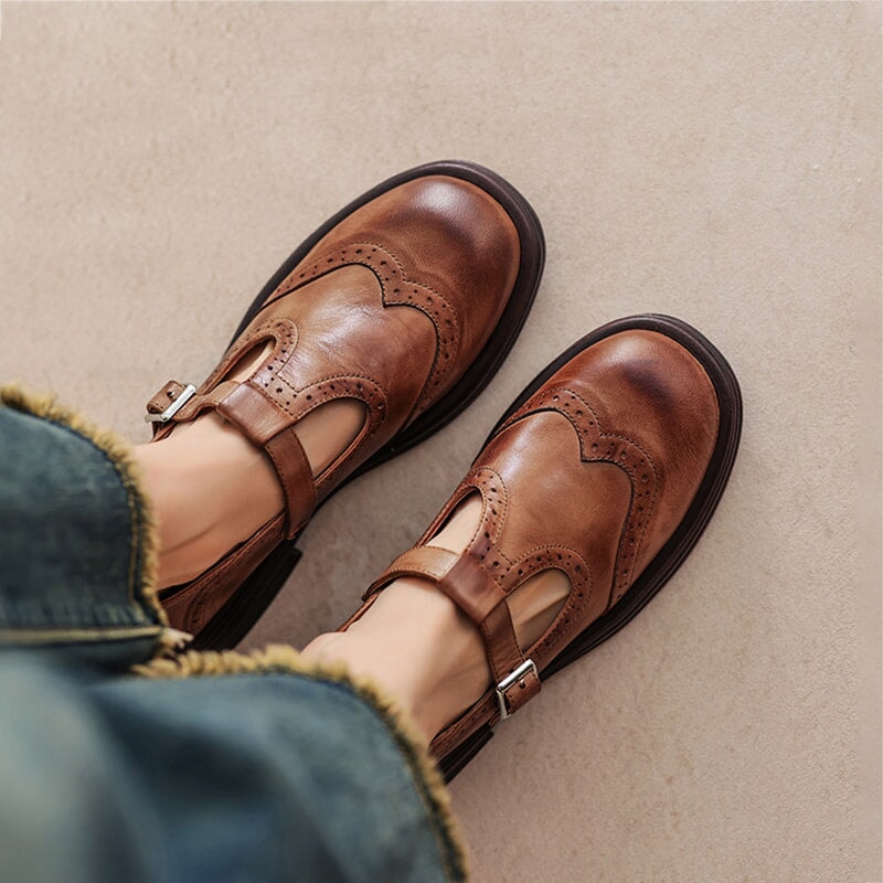 Velda | Élégantes Mary Janes en cuir 1
