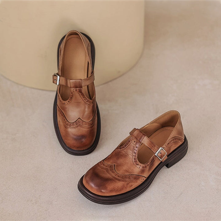 Velda | Élégantes Mary Janes en cuir 3