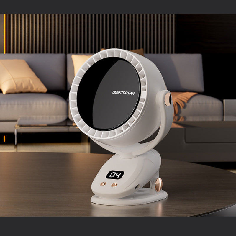 Ventilateur portable sans pales avec affichage numérique – Refroidissement silencieux et rechargeable pour l'intérieur et l'extérieur 0