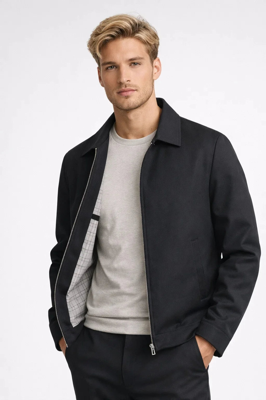 Vento Veste Homme | Business Casual, Doublure à Carreaux pour le Printemps 0