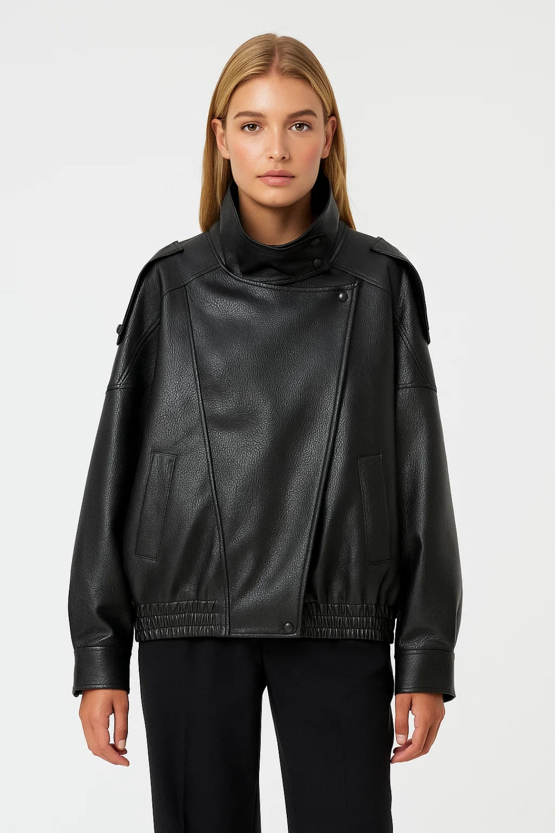 Veste Femme | Coupe Oversize Col Montant | Style Structuré pour Hiver