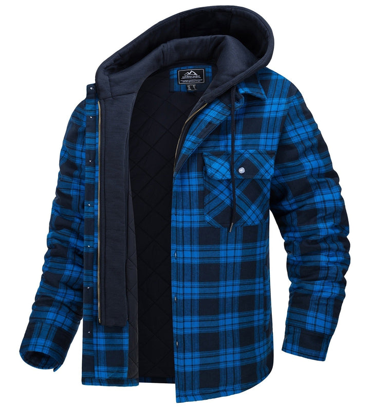 Veste Tommy | Gilet à capuche à carreaux pour homme avec doublure chaude 1
