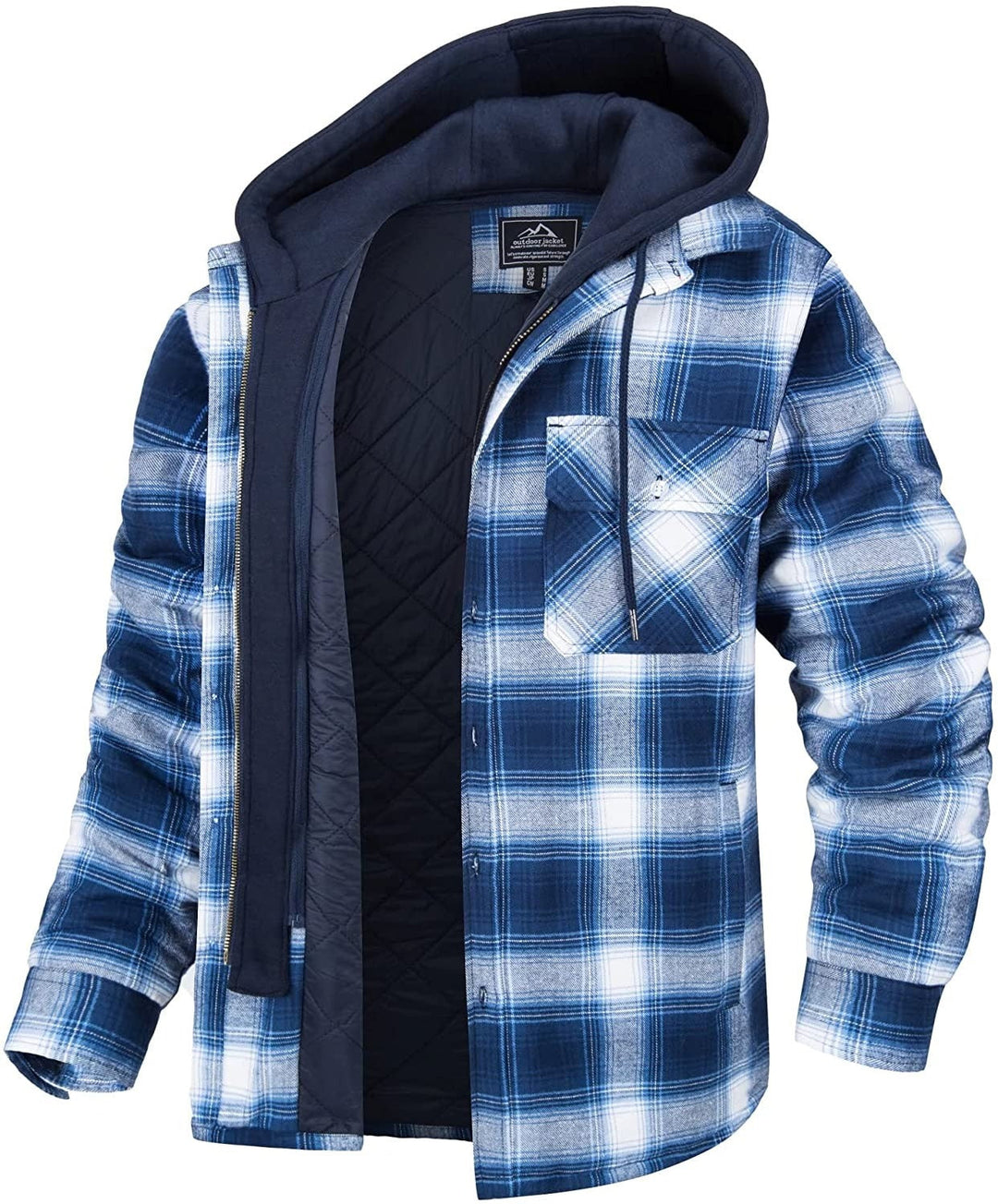 Veste Tommy | Gilet à capuche à carreaux pour homme avec doublure chaude 2