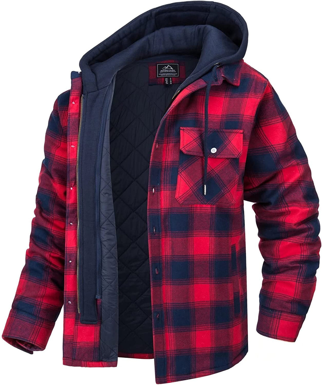 Veste Tommy | Gilet à capuche à carreaux pour homme avec doublure chaude 4