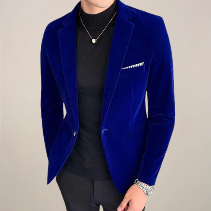 Veste blazer habillée pour homme, coupe ajustée, revers cranté 2