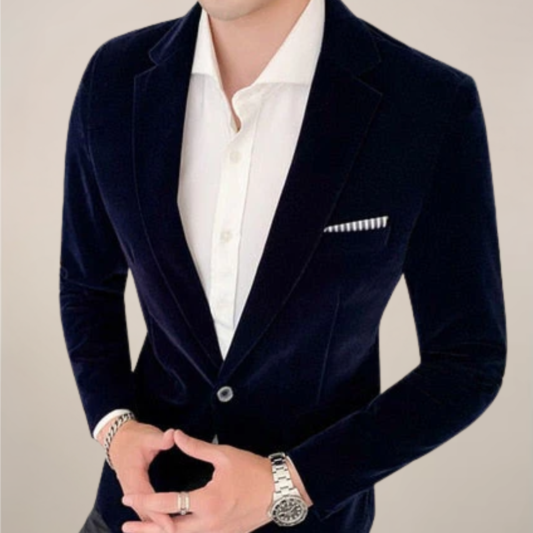Veste blazer habillée pour homme, coupe ajustée, revers cranté 3