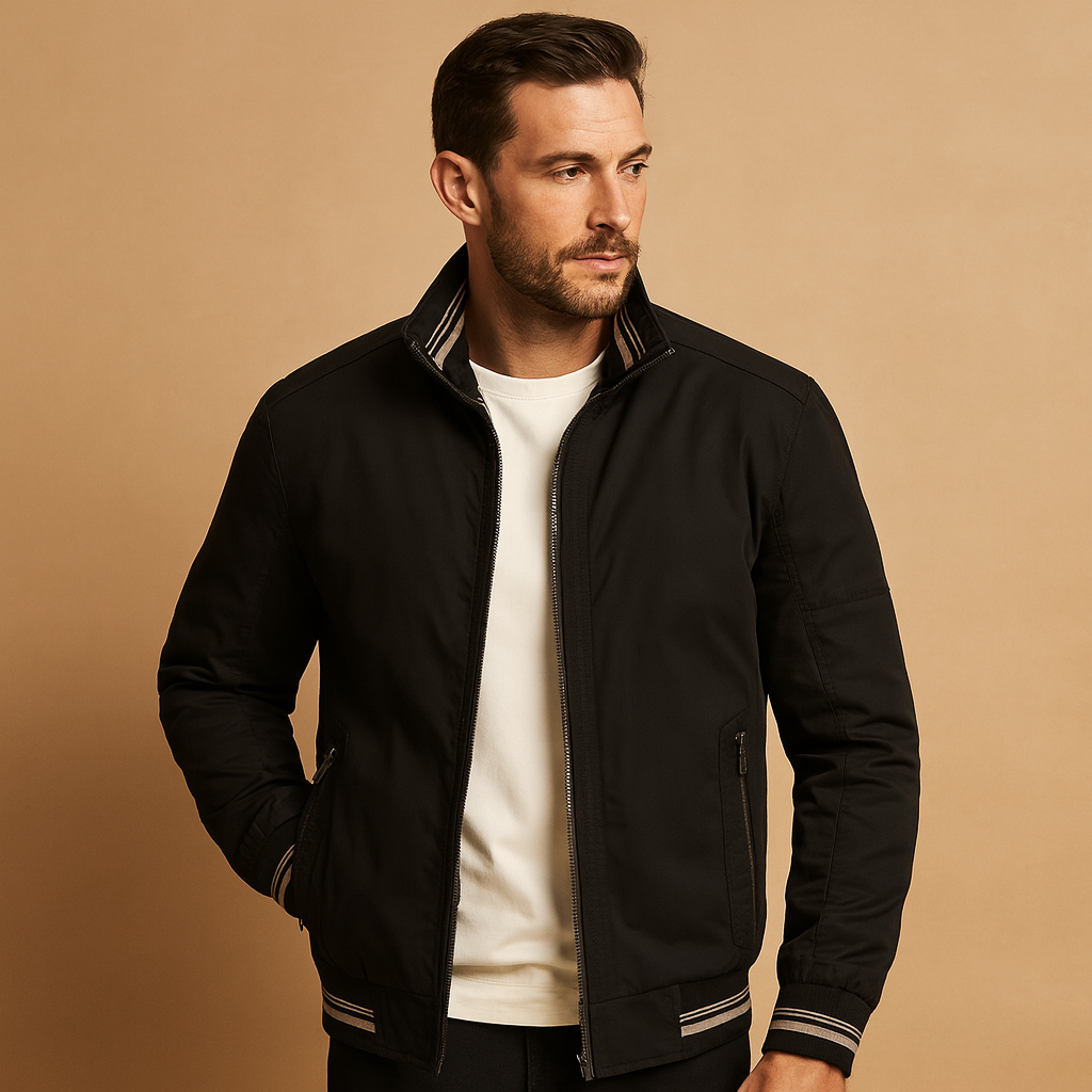 Veste pour hommes | Veste légère à fermeture zippée et poches avant