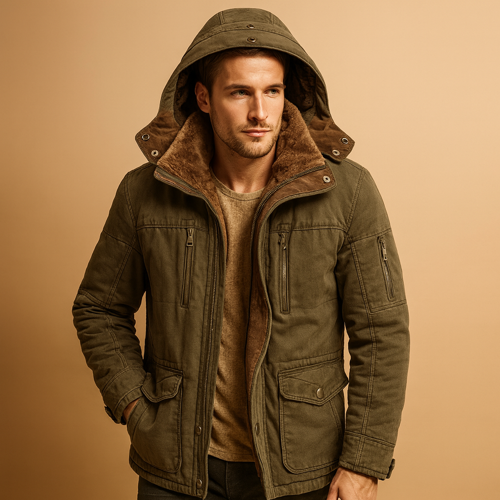 Veste d’hiver à capuche pour homme | Manteau chaud isolant