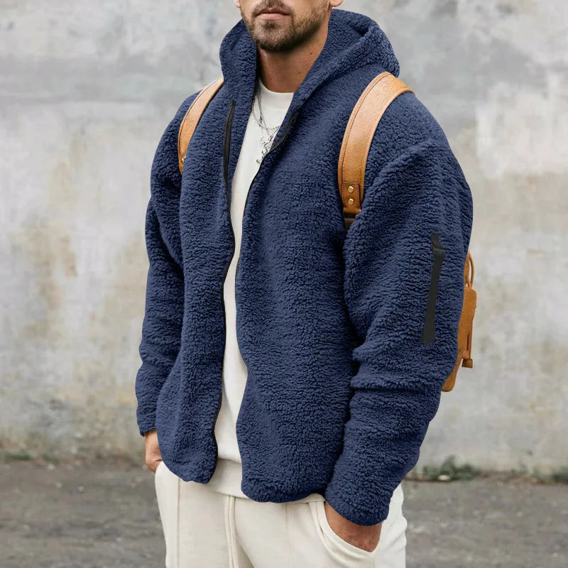 Veste d'hiver en polaire et cachemire pour hommes 0