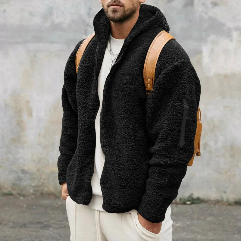 Veste d'hiver en polaire et cachemire pour hommes 4