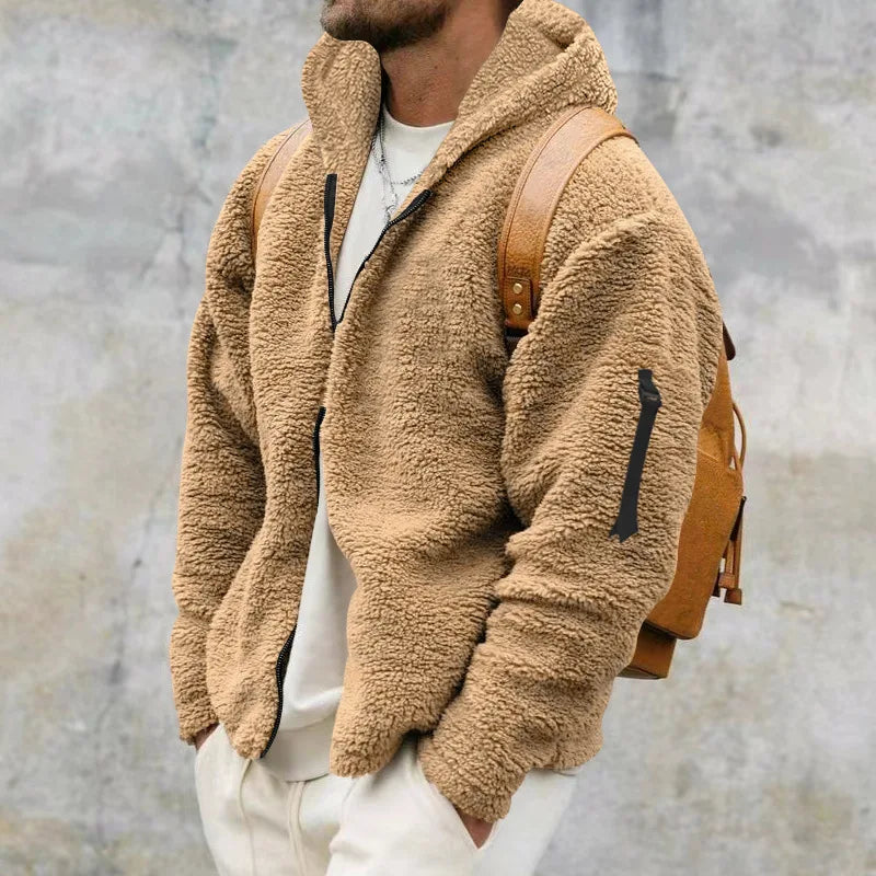 Veste d'hiver en polaire et cachemire pour hommes 5
