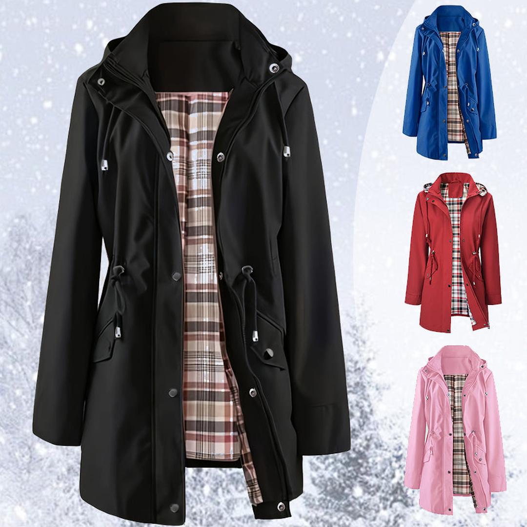 Veste d’hiver longue femme | Veste chaude à fermeture éclair