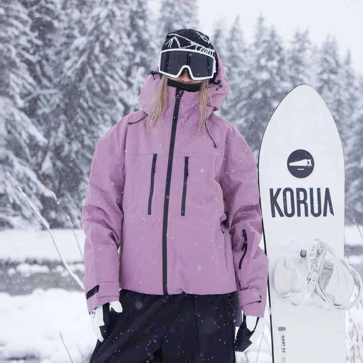 Veste de Ski Unisexe à Capuche Isolante Coupe Ajustée