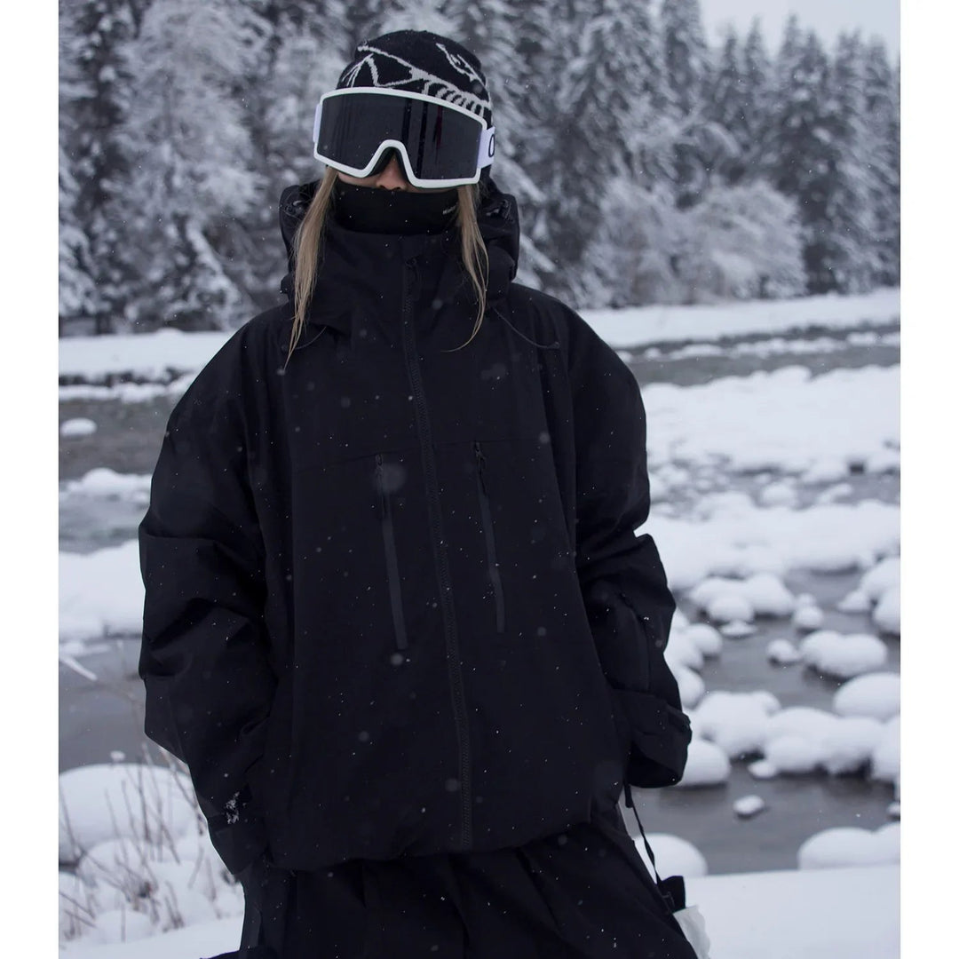 Veste de Ski Unisexe à Capuche Isolante Coupe Ajustée