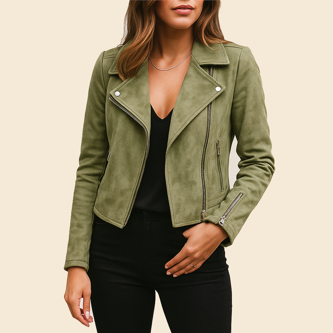 Veste femme décontractée | Fermeture éclair et coupe droite