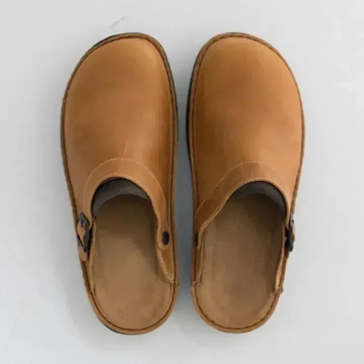 Yani - Pantoufles orthopédiques en cuir pour hommes 0