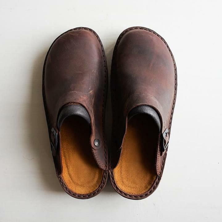 Yani - Pantoufles orthopédiques en cuir pour hommes 7
