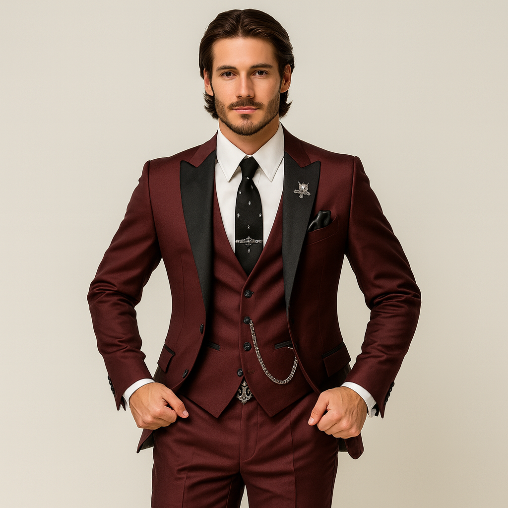Costume trois pièces homme | Ensemble élégant coupe moderne