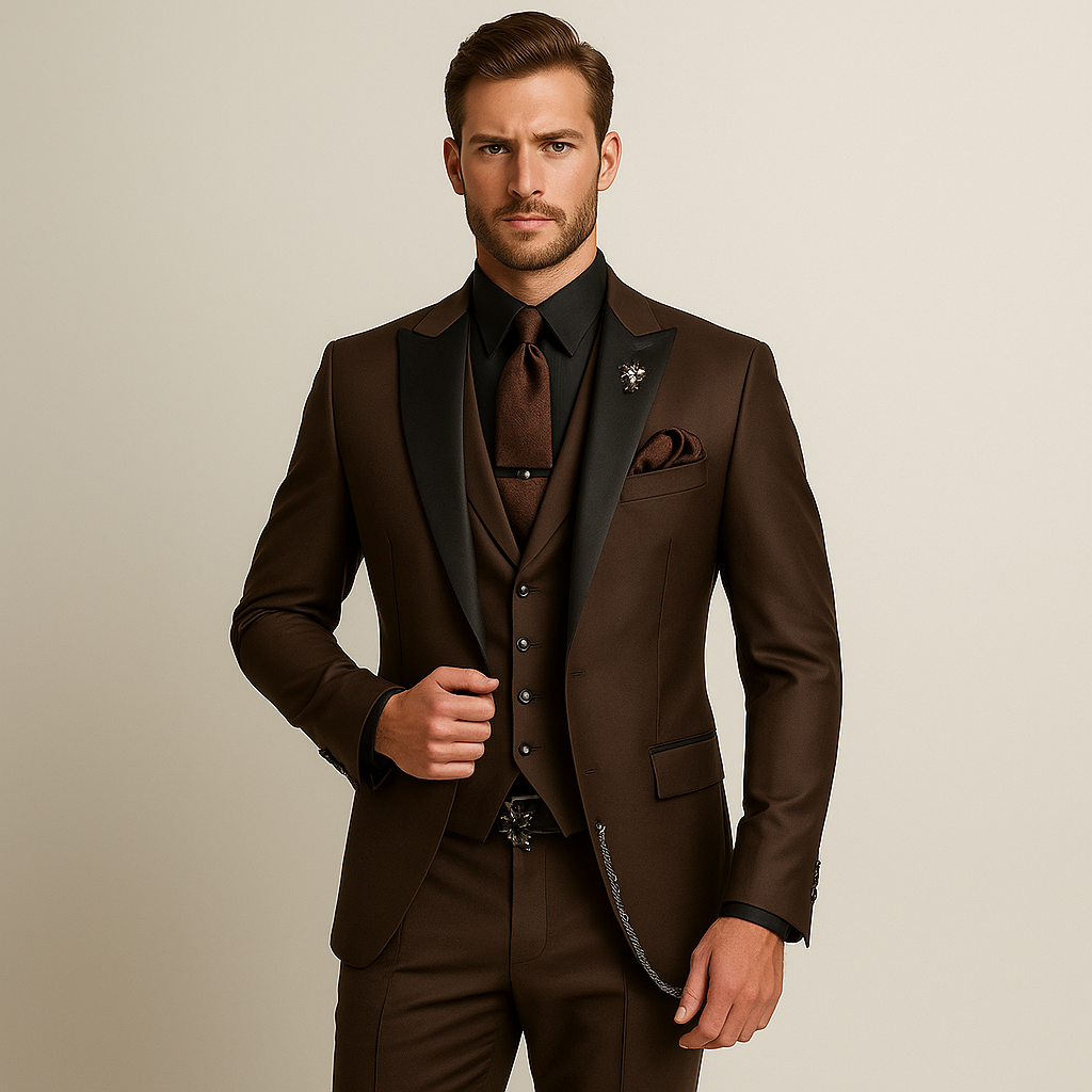 Costume trois pièces homme | Ensemble élégant coupe moderne