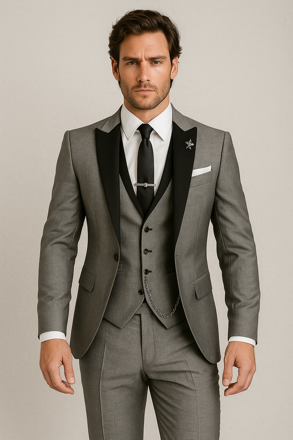 Costume trois pièces homme | Ensemble élégant coupe moderne