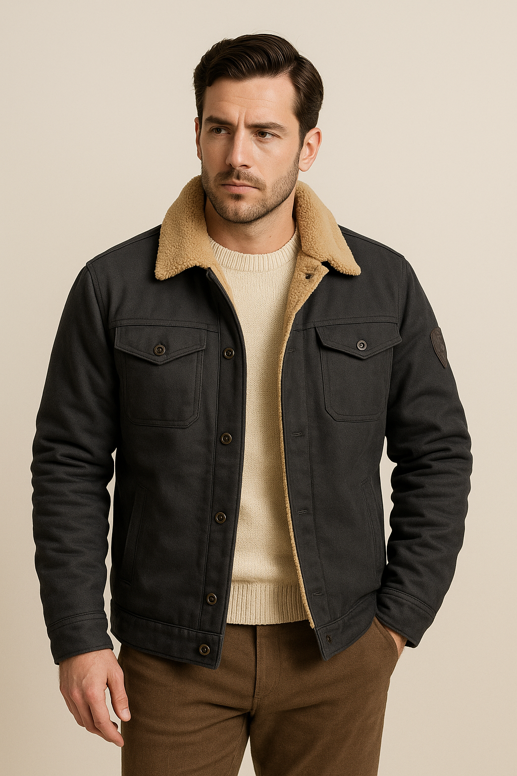 Veste bomber pour homme | Blouson matelassé à fermeture avant