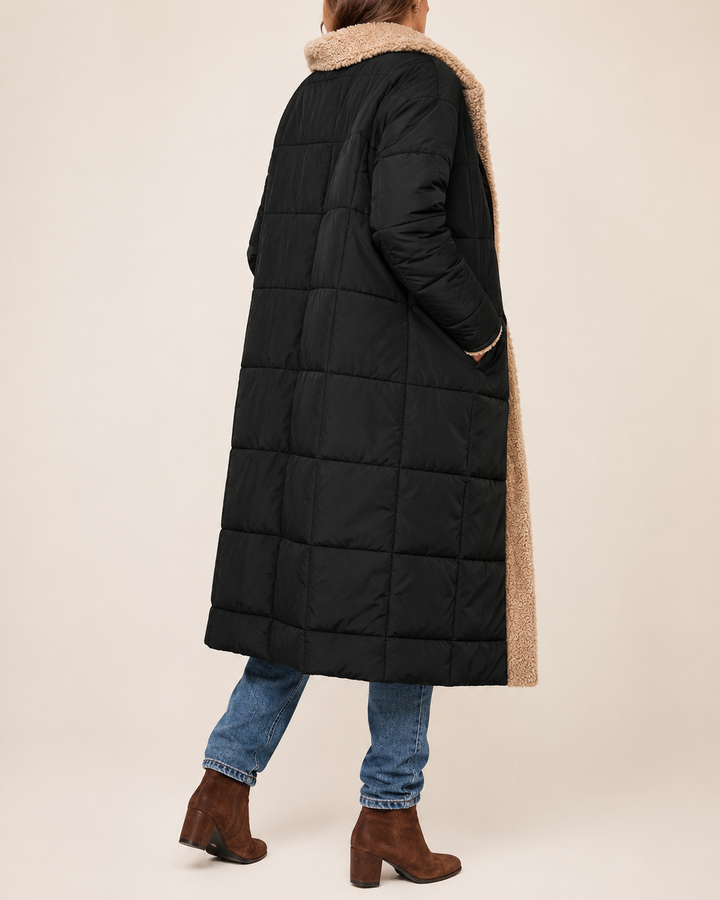 Manteau Femme Réversible Double Face Col à Revers – Fanny