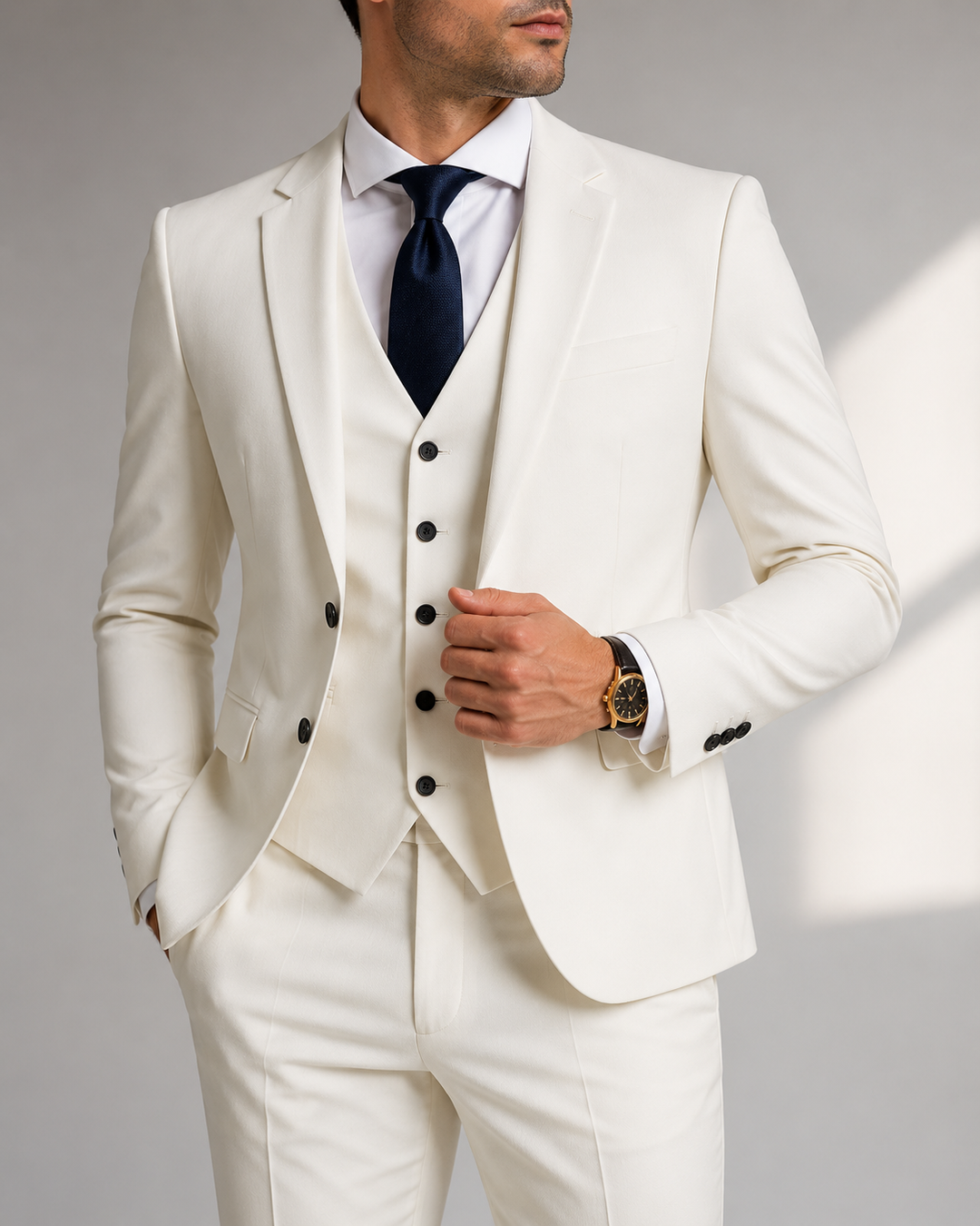Costume de cérémonie 3 pièces pour hommes | Veste gilet et pantalon