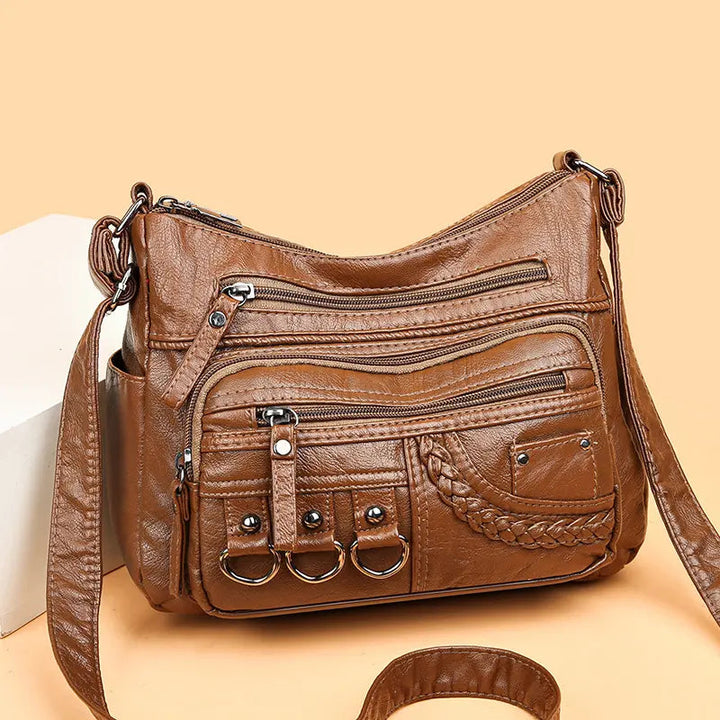 Olivia™ Vintage Charm | Sac à main zippé Luxe Doux