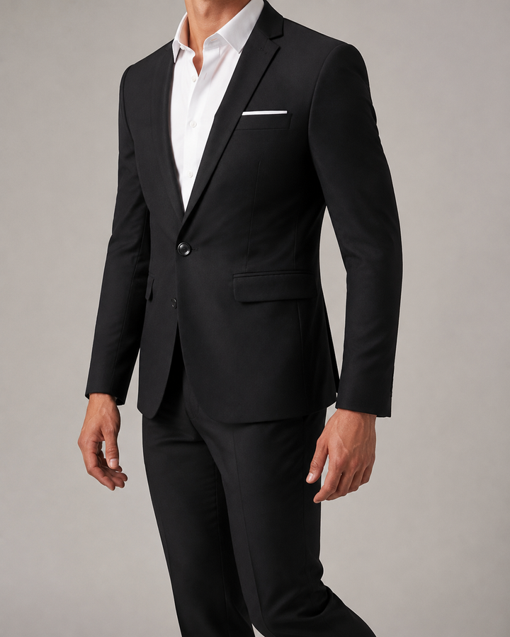 Blazer homme coupe ajustée fermeture boutonnée mariage cérémonie