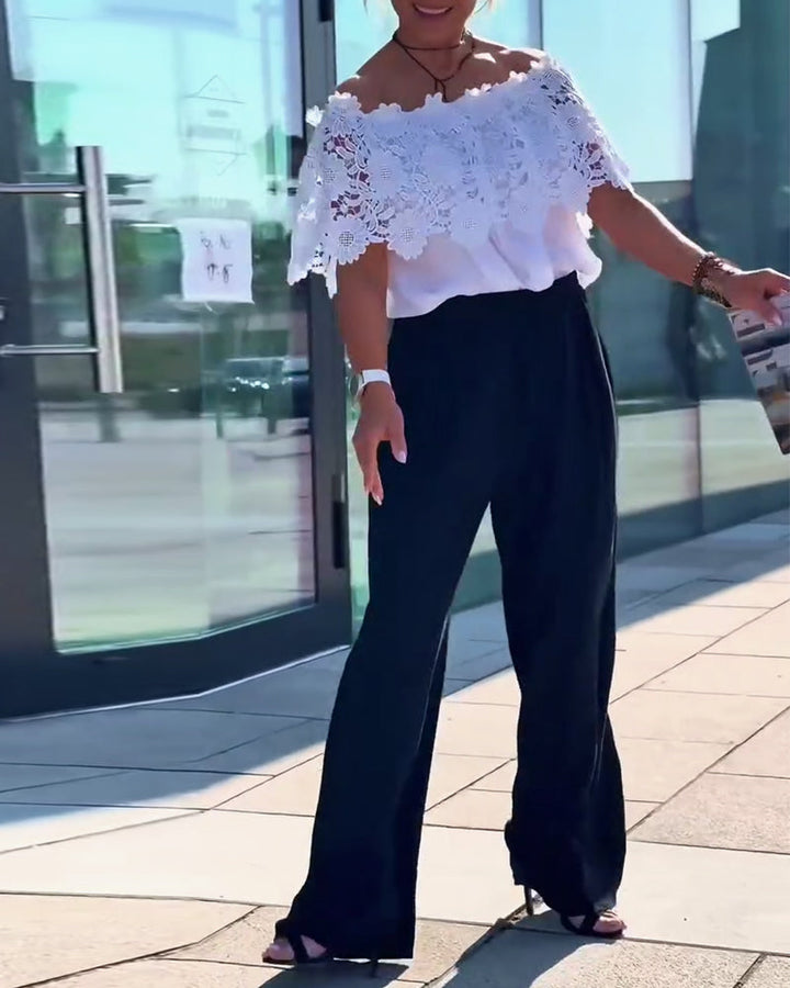 Lace Design Fashion Blouse