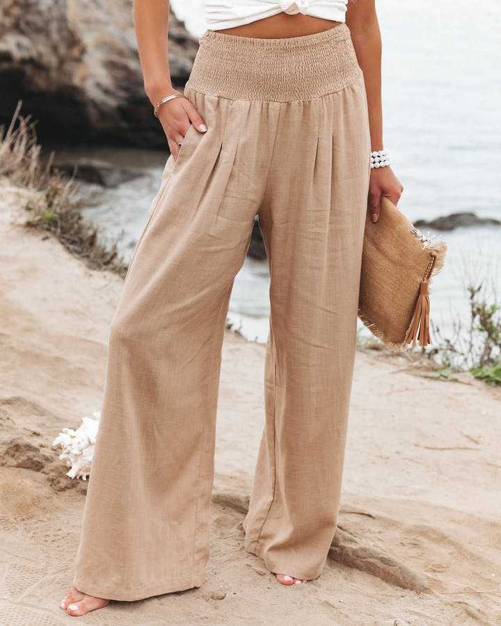 Lily Pantalon Flottant à Jambes Évasées