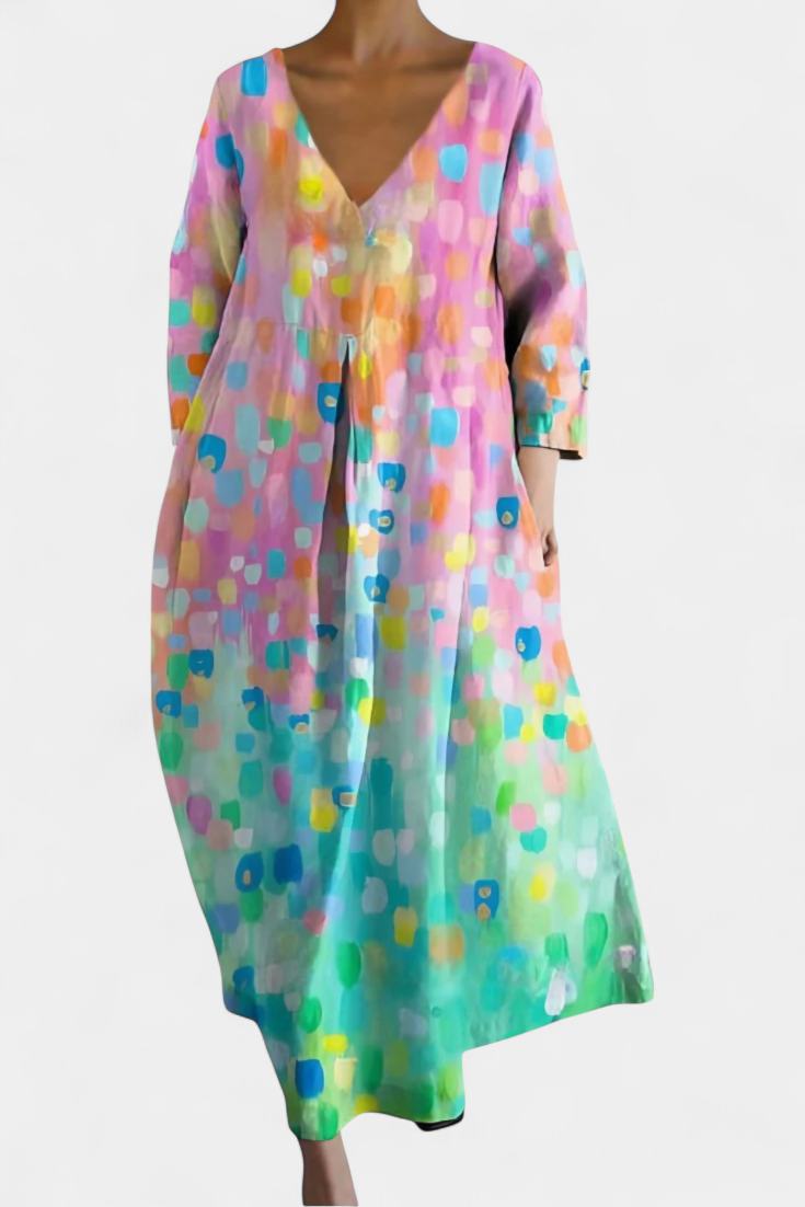 Isalinde | Robe V-cou Confortable