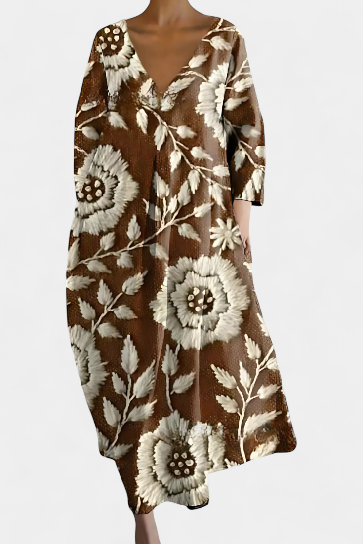 Isalinde | Robe V-cou Confortable