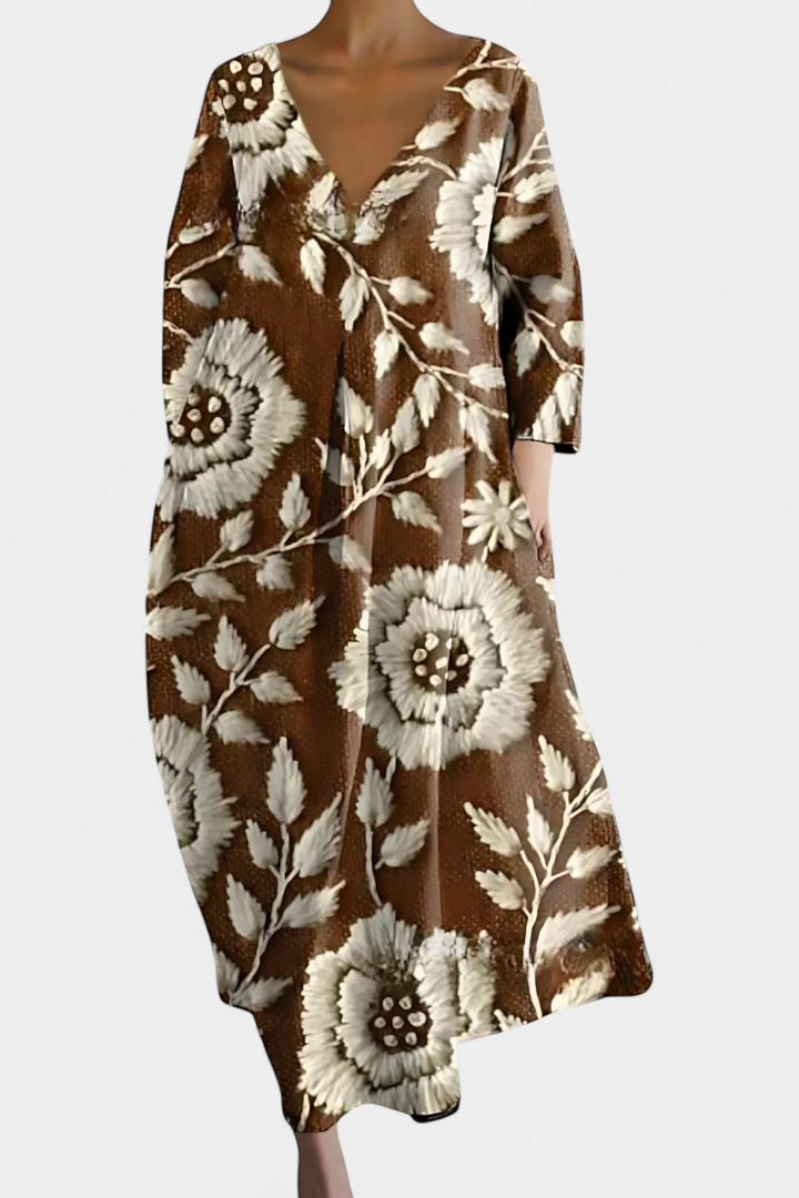 Isalinde | Robe V-cou Confortable