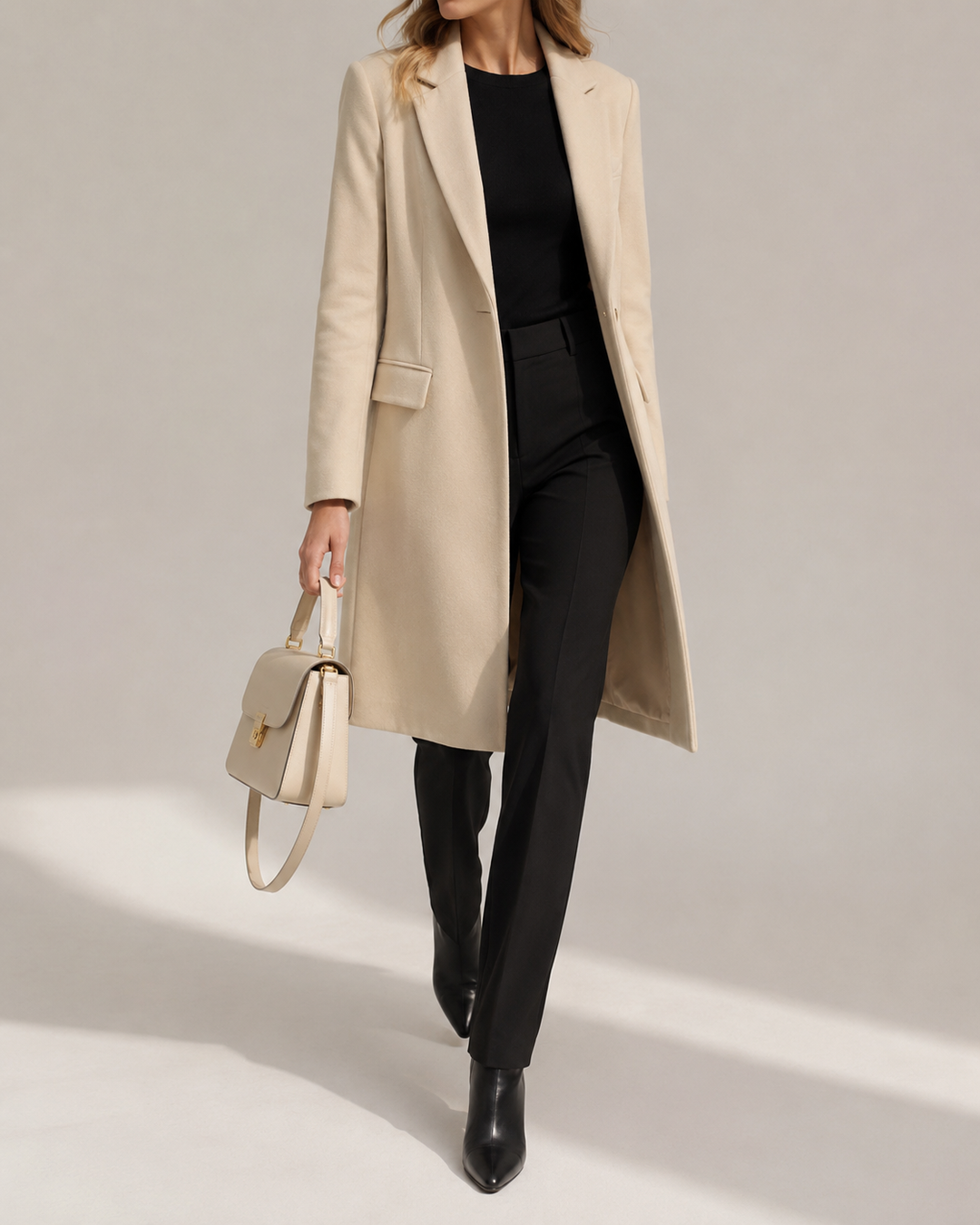 Blazer femme laine mélangée coupe structurée élégant bureau mariage