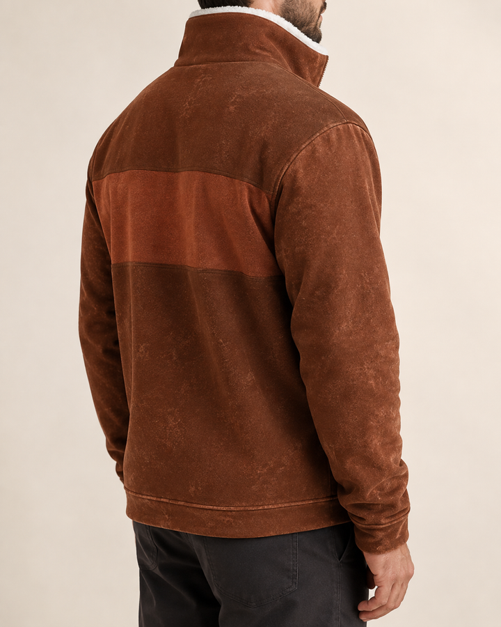 Pull Homme Jacquard Col Zippé Motif Ethnique – Laurent