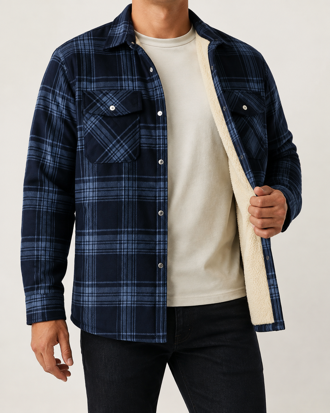 Veste Homme Doublée Chaude Capuche Fermeture Zippée – Nathanaël