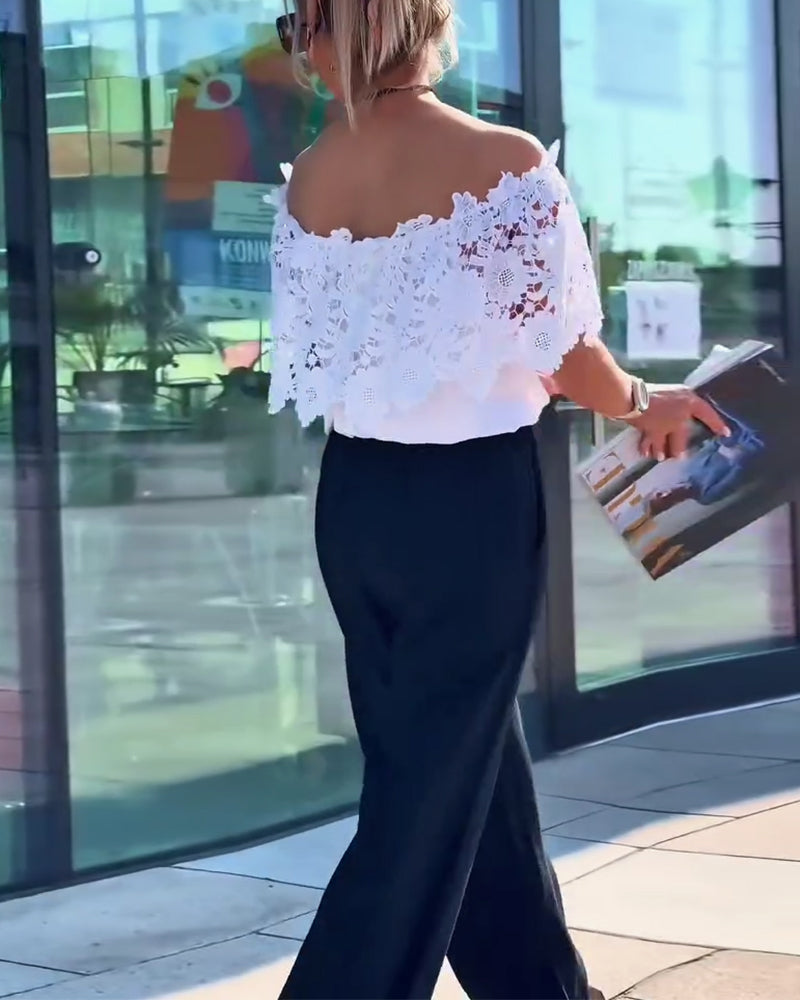 Lace Design Fashion Blouse