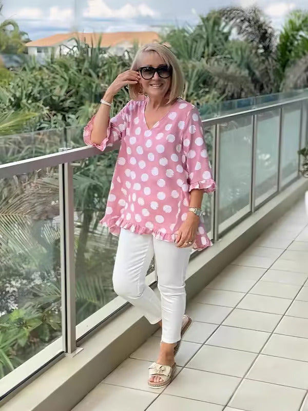 Chloe™ | Blouse V-Neck Élégante