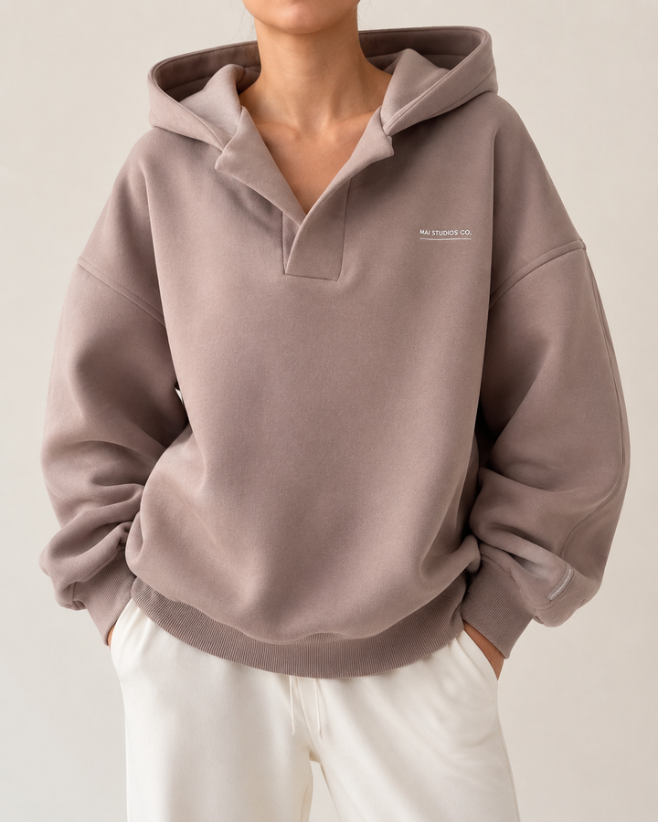 Sweat à Capuche Femme Oversize Épaules Tombantes – Nadège