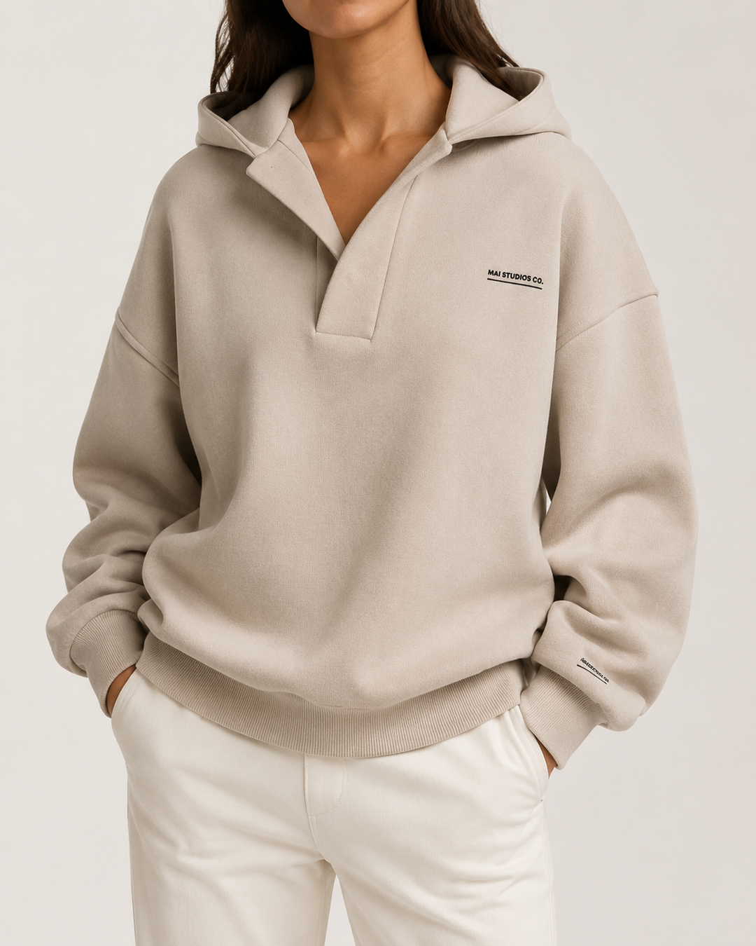 Sweat à Capuche Femme Oversize Épaules Tombantes – Nadège