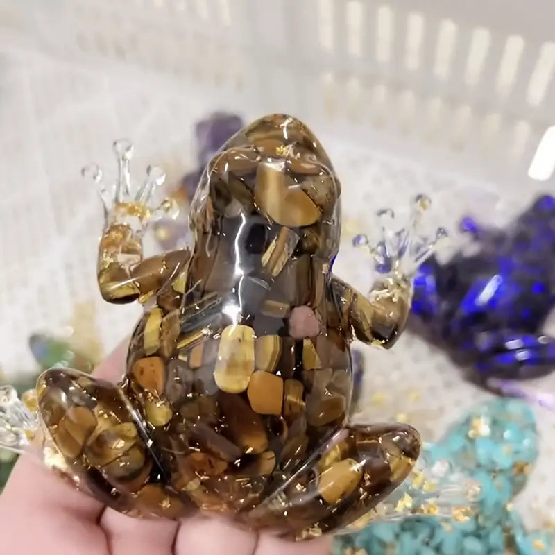 Frostone - Sculpture de Grenouille en Cristal pour Décoration Domestique