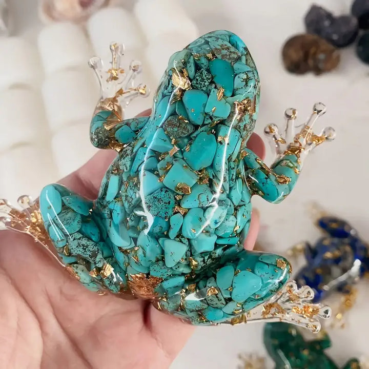 Frostone - Sculpture de Grenouille en Cristal pour Décoration Domestique