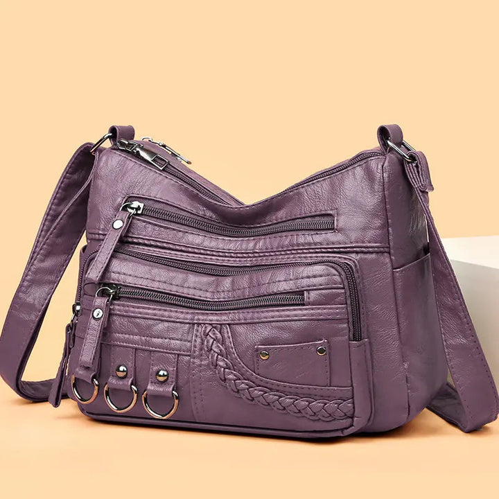 Olivia™ Vintage Charm | Sac à main zippé Luxe Doux