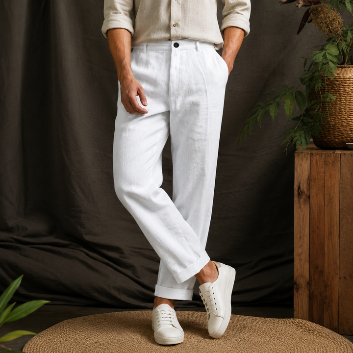 Pantalon en lin décontracté pour hommes
