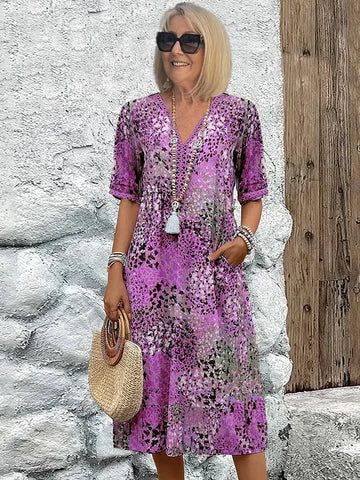 Isabeau | Robe Midi avec Imprimé