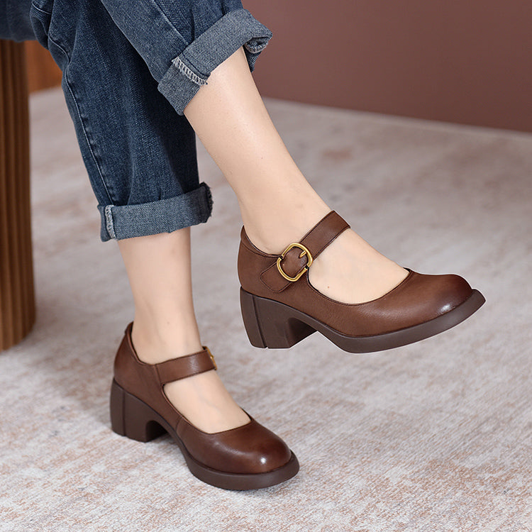 Mary-Jane™| Agnes Leren Mary Janes