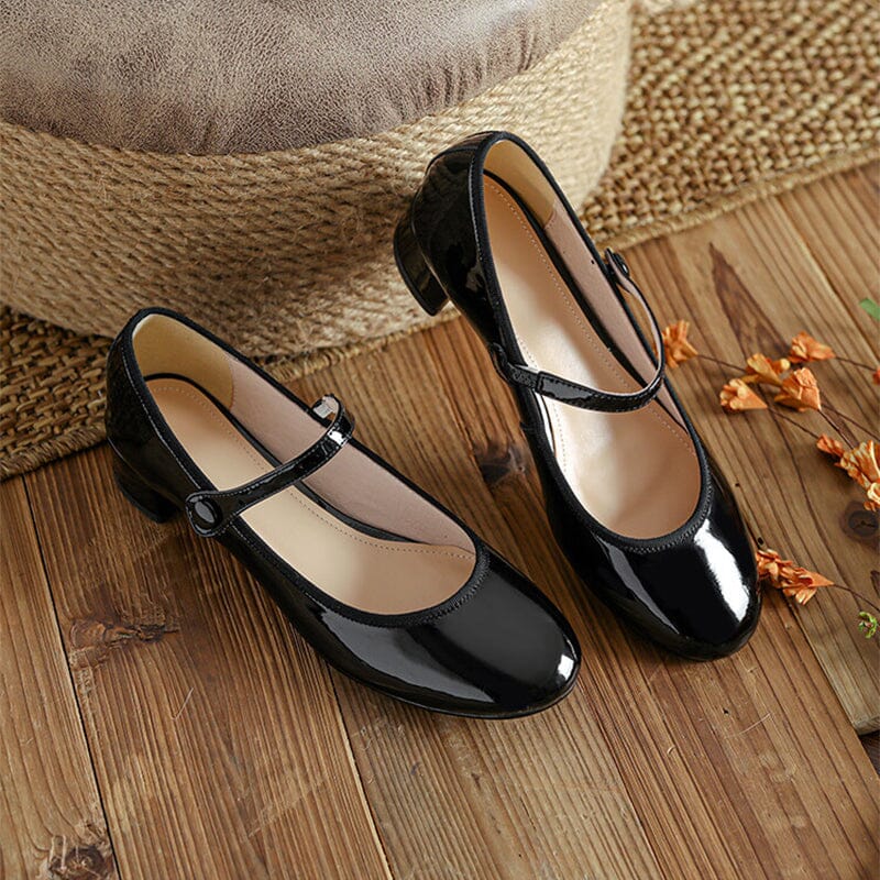 Mary-Jane™| Livy Cuir Mary Janes