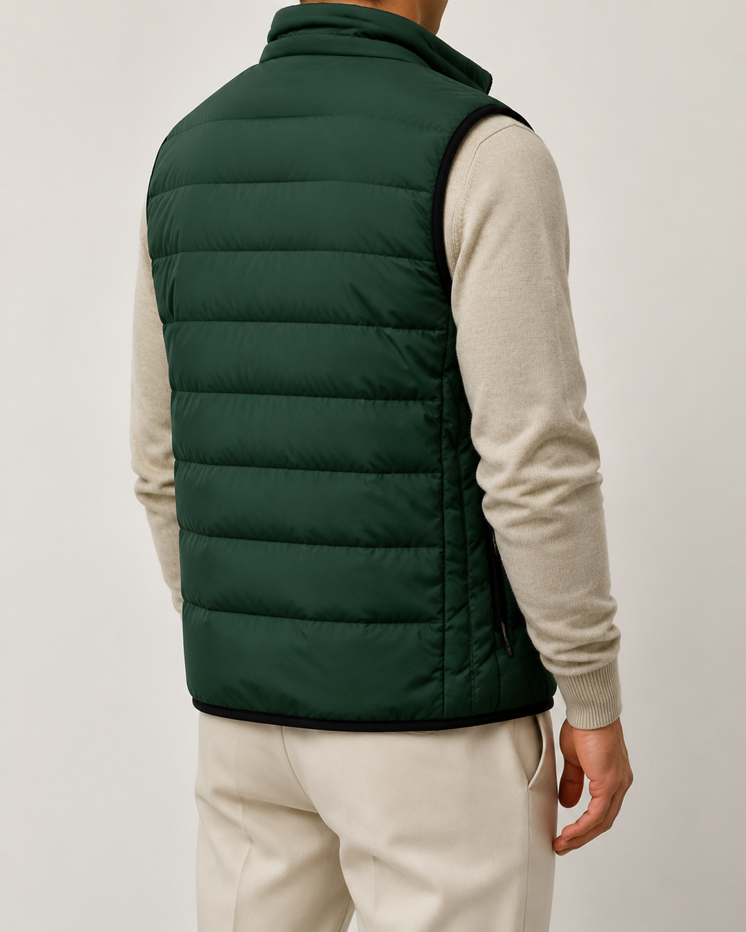 Gilet Matelassé Homme Sans Manches Col Montant Fermeture Zippée – Kilian